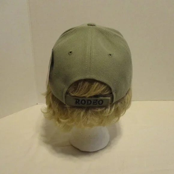 Santo Cap Rodeo Bull Cowgirl NEW Tan Brown Black Embroidered Vintage 1997 Hat - Picture 5 of 10